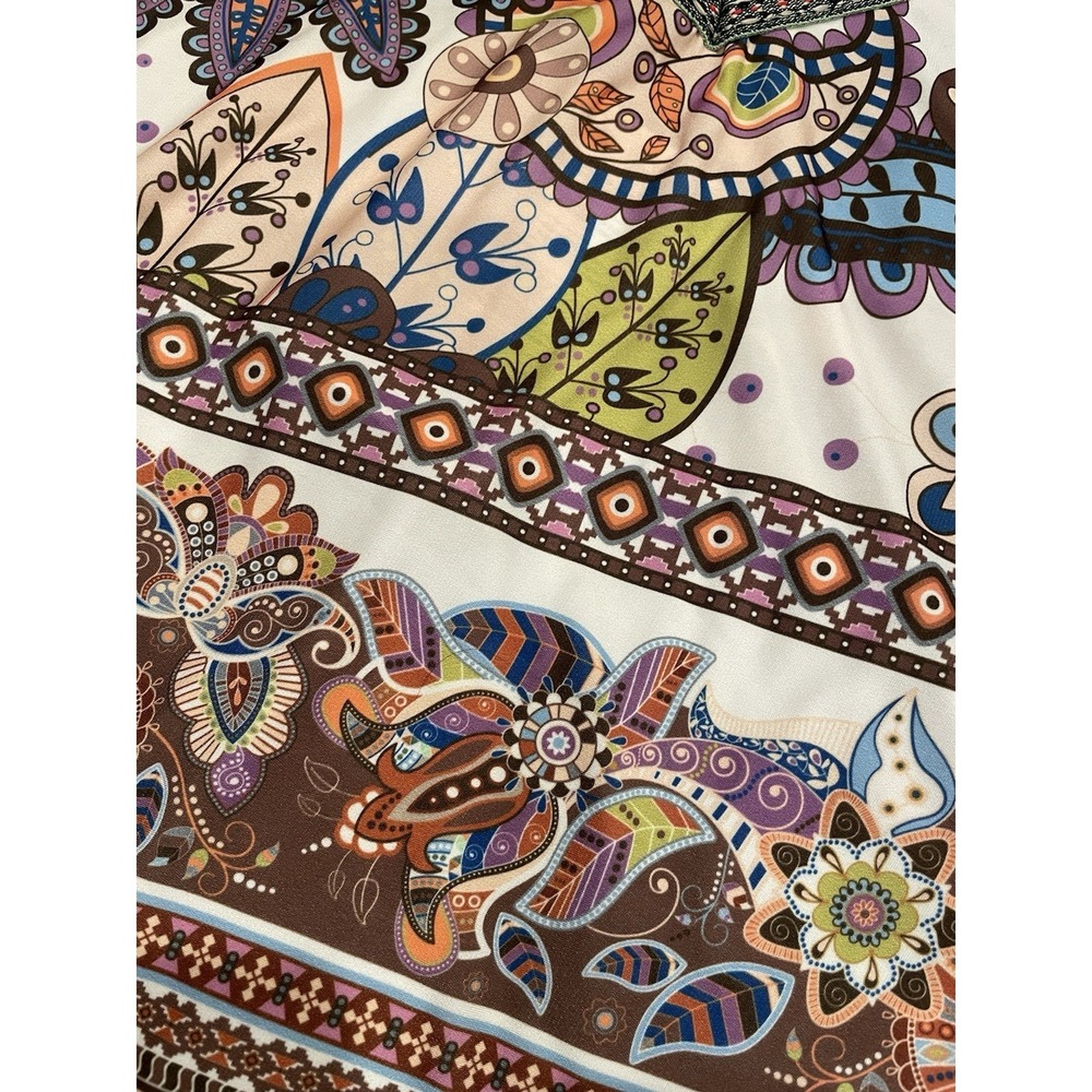 NWT Vanessa Scott Tank Top Chic Paisley Pattern Bohemian Basic Art Italy SIZE S - Picture 8 of 13